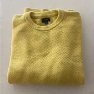 Yellow textured J Crew sweater. Never worn.